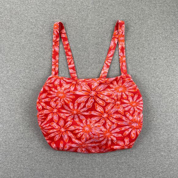 Free People All Tied Up Tank Top Womens XL Red Combo Floral Open Tie Back Boho - Picture 1 of 15